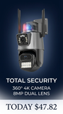 📸🔒 CÁMARA DE SEGURIDAD 360° 4K ULTRA HD – DOBLE LENTE