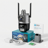 📸🔒 CÁMARA DE SEGURIDAD 360° 4K ULTRA HD – DOBLE LENTE