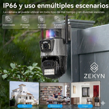 📸🔒 CÁMARA DE SEGURIDAD 360° 4K ULTRA HD – DOBLE LENTE